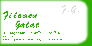 filomen galat business card